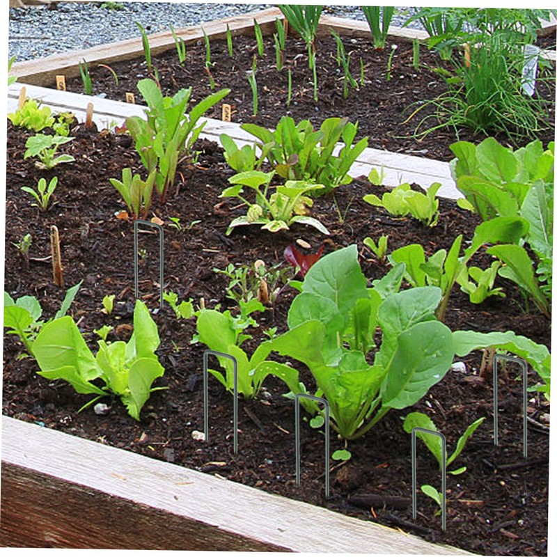 CORHAD 10 pcs Heavy Duty U Shaped Garden Ground Pegs
