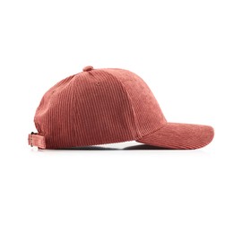 Corduroy Hat Low Profile Solid Color Baseball Caps Sun Hat Adjustable Trucker Cap, Pomelo Red