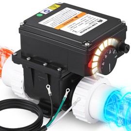 Mxmoonant 2KW 110V Hot Tub Thermostat, Spa Heater Whirlpool Bathtub Thermostat with Adjustable Temp Control for 400Gals Bathtub, Hot Tub, Spa, Small Pool (No Plug)