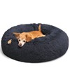 LUOJINYI Fluffy Dog Bed, Round Pet Bed, Doughnut Cat Bed,