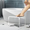 Jusalpha Heavy Duty Acrylic Shower Stool, Clear Acrylic Stands for