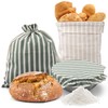 Beautiful Linen Bread Bag Set and Proofing Cover For Homemade