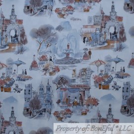 Michael Miller Fabrics BonEful Fabric FQ Cotton Quilt VTG International Ethnic French Country New Toile
