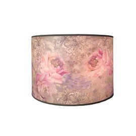 Royal Designs 14 Inch Modern Trendy Handmade Designer Hardback Drum Lamp Shade, Canvas of Spring Design, 14 x 14 x 9 