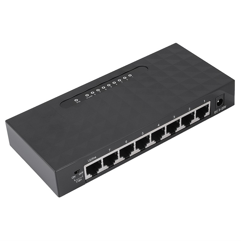 8 Ports 10/100/1000Mbps Gigabit Ethernet Switches RJ45 Smart Network Switch