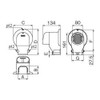 Inaba Denko LDWX-70L-W Plumbing Cosmetic Cover, Wall Corner, Air Conditioner
