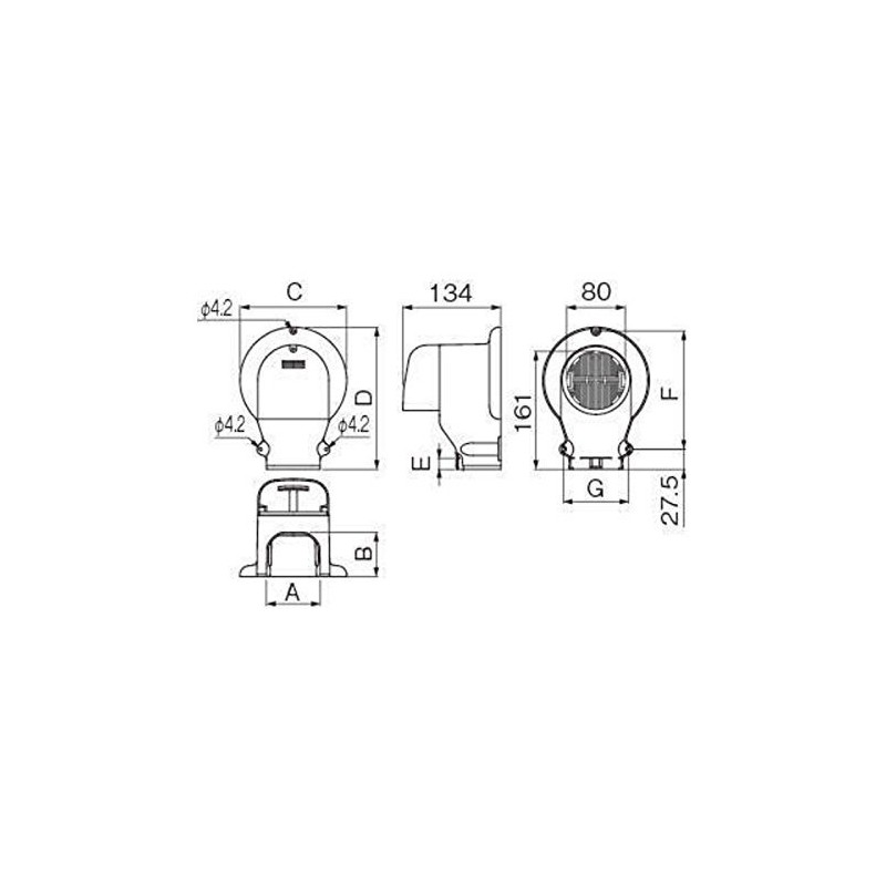 Inaba Denko LDWX-70L-W Plumbing Cosmetic Cover, Wall Corner, Air Conditioner