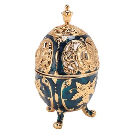Incense Burner Zinc Alloy Vintage Incense Powder Cone Burner Decoration for Indoor and Home Blue