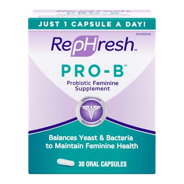 Rephresh Pro-B Probiotic Feminine Supplement Capsules 30 Ea (pack of 2) image may vary