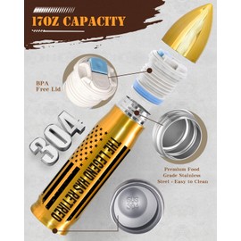 Fevanco Retirement Gifts for Men, The Legend Has Retired Gifts, 17 Oz Bullet Tumbler for Men Dad Boss Coworker