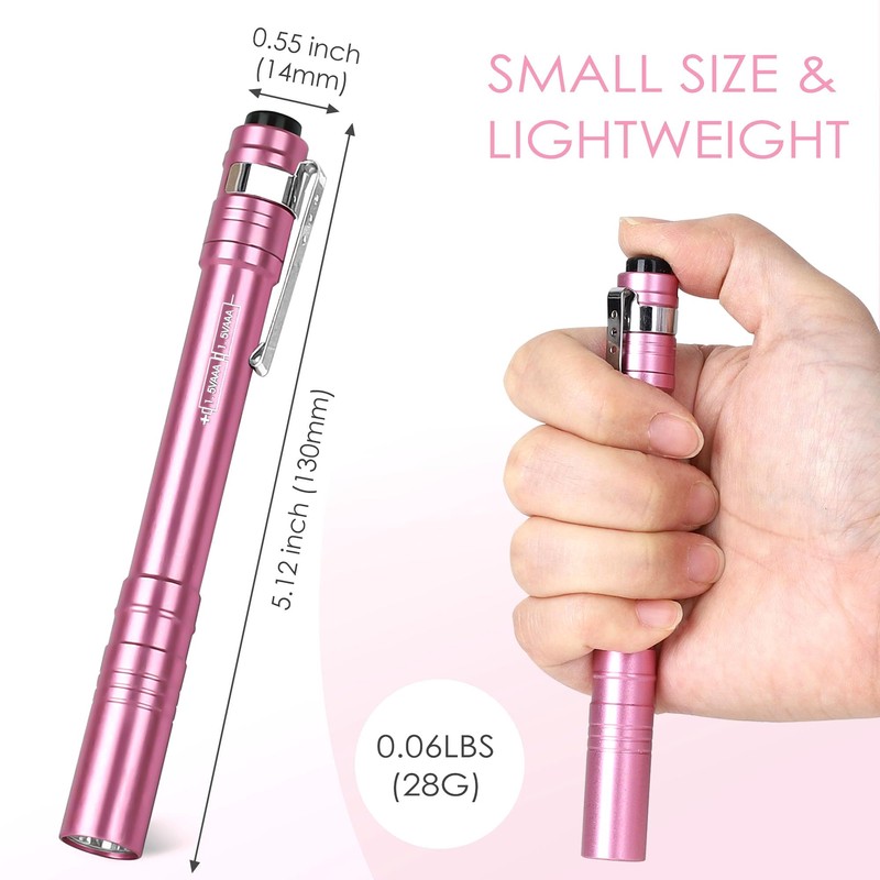 FASTPRO 6-Pack Pen Light, Aluminum LED Penlights with Batteries Included,
