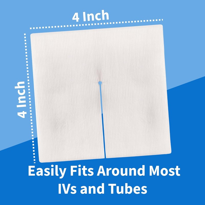 Vakly Split Drain Sponge Gauze 4x4 Sterile 6-Ply – 50