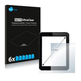 Savvies Screen Protector for Tablets with 7.0 Inches (17.8 cm) [152.5 x 91.5 mm, 15:9] Screen Protector Ultra Transparent Pack of 6