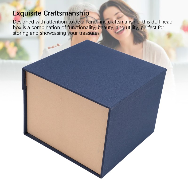 Ball Jointed Doll Head Storage Case Linen Fabric Protective Carrying