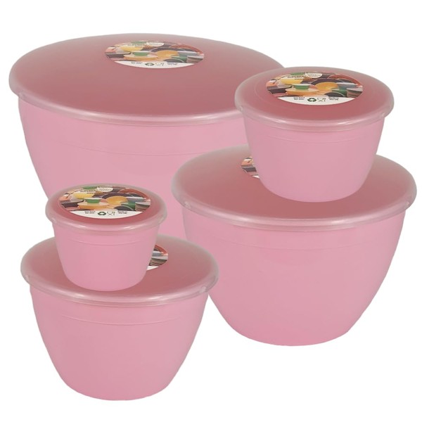 Just Pudding Basins Pink Space Saving Set of Plastic Steam