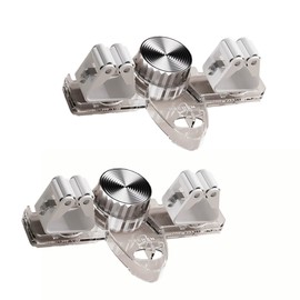 Fokmuaex Wall-Mounted Broom & Mop Holder with No Drill Suction Cups - Heavy Duty Space Saving Organizer for Bathroom/Kitchen Storage, Adjustable Removable Cleaning Tool Clips (1, transparent)