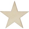 50 Small .75 inch Size Wood Stars 3/4 inch