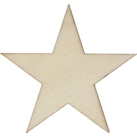 50 Small .75 inch Size Wood Stars 3/4 inch
