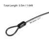 PATIKIL Security Steel Cable 2.5mm x 0.5m/1.64ft Coated Luggage Lock