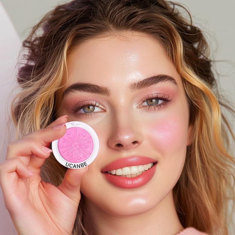 UCANBE Baked Blush for Cheek, Glow Blushing Palette - Seamless
