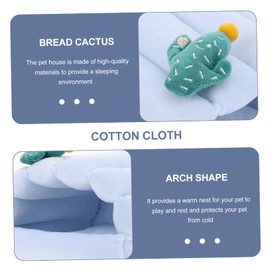 NOLITOY Guinea Pig Nest Warm Cotton Bed Hideout for Hamster Pet Rest Bed Liner Compact Cage Mat for Winter