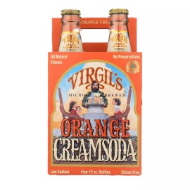 Virgils Virgil's Soda Cream Orange 4 Pack 48 fl oz Pack of 6