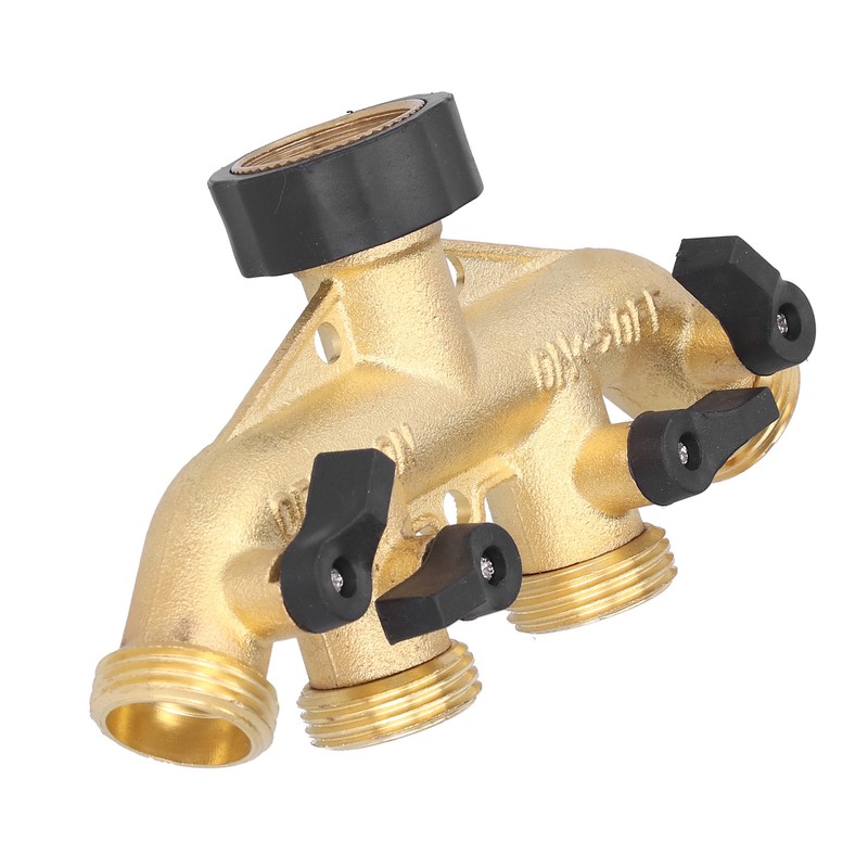 G3/4 4‑Way Water Hose Splitter Garden Hose Adapter Watering Connector