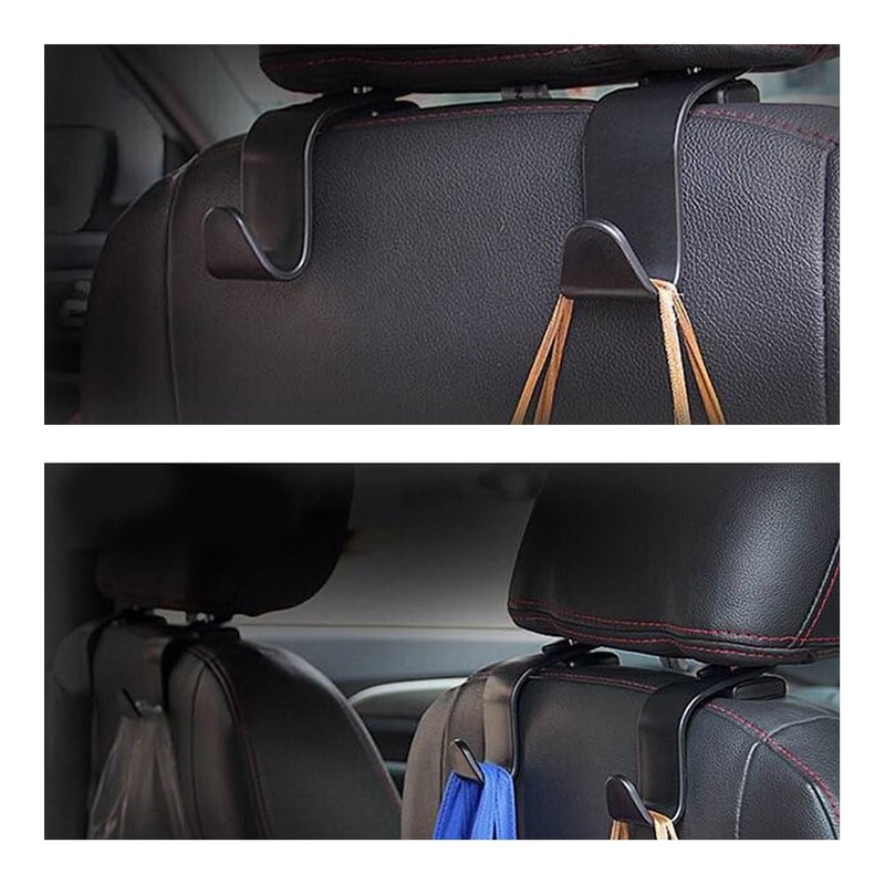 Car Headrest Hooks Luggage Rack Car Hook Black Load Capacity