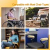Breling 4 Pcs Wheelchair Armrest Pads Synthetic Sheepskin Wheelchair Armrest