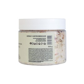 NIMBO, Sales relajantes para pies con hierbas, sales naturales y aceites esenciales de 500 g. Spa terapéutico antiflamatorio, relajante y fungicida. (Caléndula, Lavanda y Rosas)