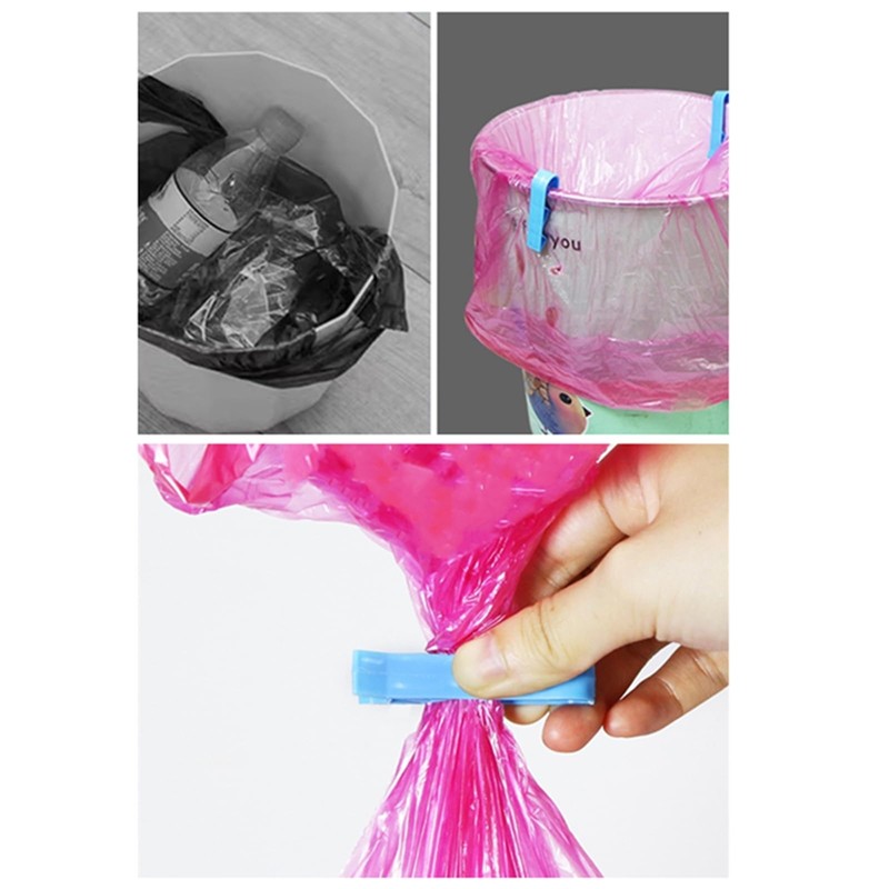 10 Plastic Trash can Clips, Anti-Slip Fixed Garbage Bags, Home