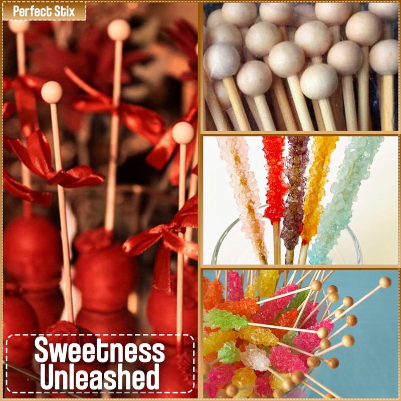 Perfect Stix LB60-200 Rock Candy Sticks with Ball, 0.1" Height,
