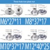 Leliafleury 10Pcs Brad Hole Tee Nuts M6 Female Thread Carbon