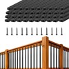 TOPTGO Deck Railing 38", Black Metal Deck Balusters and Indoor
