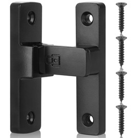 90 Degree Flip Latch Lock, Heavy Duty Barn Door Latch with Screws, Safety Swinging Door Lock Latch, Metal Privacy Gate Latch for Gate Shed Garage Window Outswing Door (Right Angle)