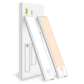 Bitrue Under Cabinet Lighting, 2Pack Rechargeable Magnetic Motion Sensor,Stepless Dimmable, 3 Color Temps, Wireless Lighting for Kitchen, Closet, Staircase (Silver, 2Pack-8inch)