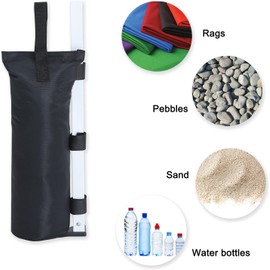 ABCCANOPY 150 LBS Extra Large Canopy Sand Bags for Pop up Tent Gazebo Instant Canopy, 4-Pack, Black (Without Sand)