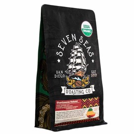 Seven Seas Roasting Co. USDA Organic Ethiopian Shantawene Natural, Light Roast, Whole Bean Coffee, 12 oz