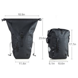Rhinowalk Bike Bag Waterproof Bike Pannier Bag,(for Bicycle Cargo Rack Saddle Bag Shoulder Bag Laptop Pannier Rack Bicycle Bag Professional Cycling Accessories)