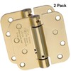 Dynasty Hardware Door Hinges, 4-Inch Spring Loaded Self Closing Hinges