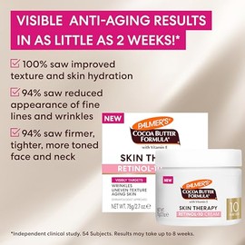 Palmer's Cocoa Butter Formula Skin Therapy Oil Crema Facial Retinol-10, Vitamina E y Ácido Hialurónico, Humectación 48 Horas, Dermatológicamente Proba