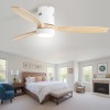 USA Modern Design 52 Inch 3 Solid Wood Blade Smart