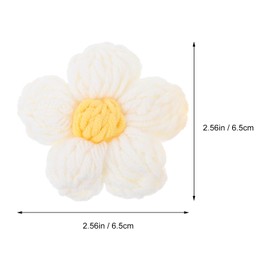 SHINEOFI 8Pcs Appliques Crochet Sewing Patches Yellow Sew on Crochet Flowers Crochet Decorative Floral Decor Daisy Decals Sunflower Cloth Crochet Jewelry Accessories