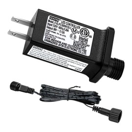 30V 0.12A Class 2 Power Supply Replacement LED Transformer IP44 LED Light Controller Low Voltage Transformer for Christmas String Light Inflatable Device (30V3.6W 8Modes 1PC)