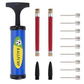 Yesaler Ball Pump Set with Manual Air Pump Needles Nozzle Valve Trachea for Football Basketball Rugby Ball Volleyball 14 Pieces