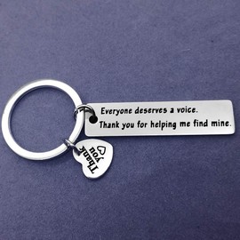 Speech Therapy Gifts Keyring Everyone Deserves A Voice Keyring Speech Therapist Gifts Speech Language Pathologist Gifts Christmas Birthday Gifts Thank You Gifts for Therapist