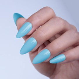 Imtiti Light Blue Gel Nail Polish, 1 Pcs 0.5 fl oz Light Sky Blue gel nail polish Color Soak Off Gel Polish Nail Art Manicure Salon DIY Nail Lamp Gel Nail Design Christmas Decoration