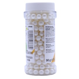 PME Large Sugar Pearls White 90 g