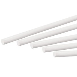 MECCANIXITY ABS Plastic Rod Round Solid White Bar 4mmx250mm for DIY Model Material, Architectural Model Making, DIY Sand Table, Pack of 5