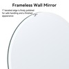 Arcus Home Round Mirror 24 Inch Beveled Frameless Circle Mirror,